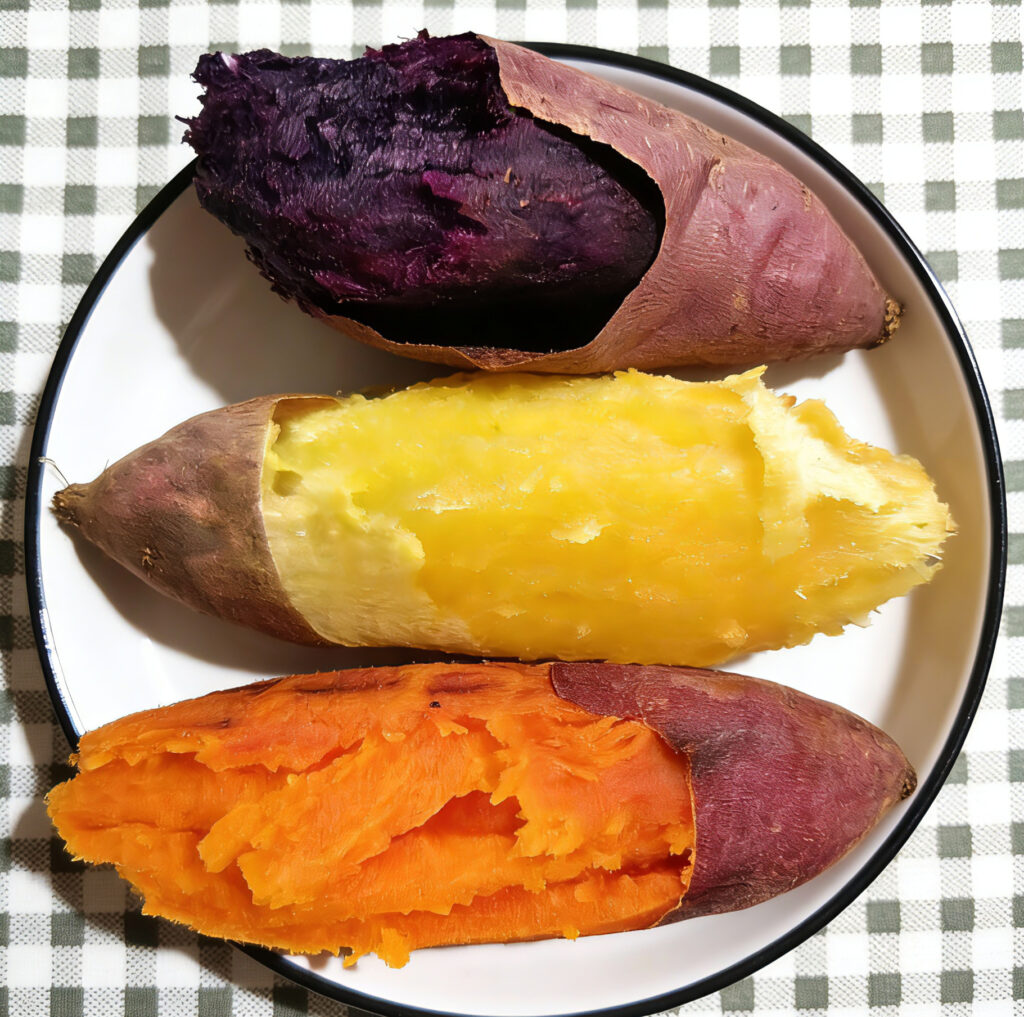 whole baked sweet potato